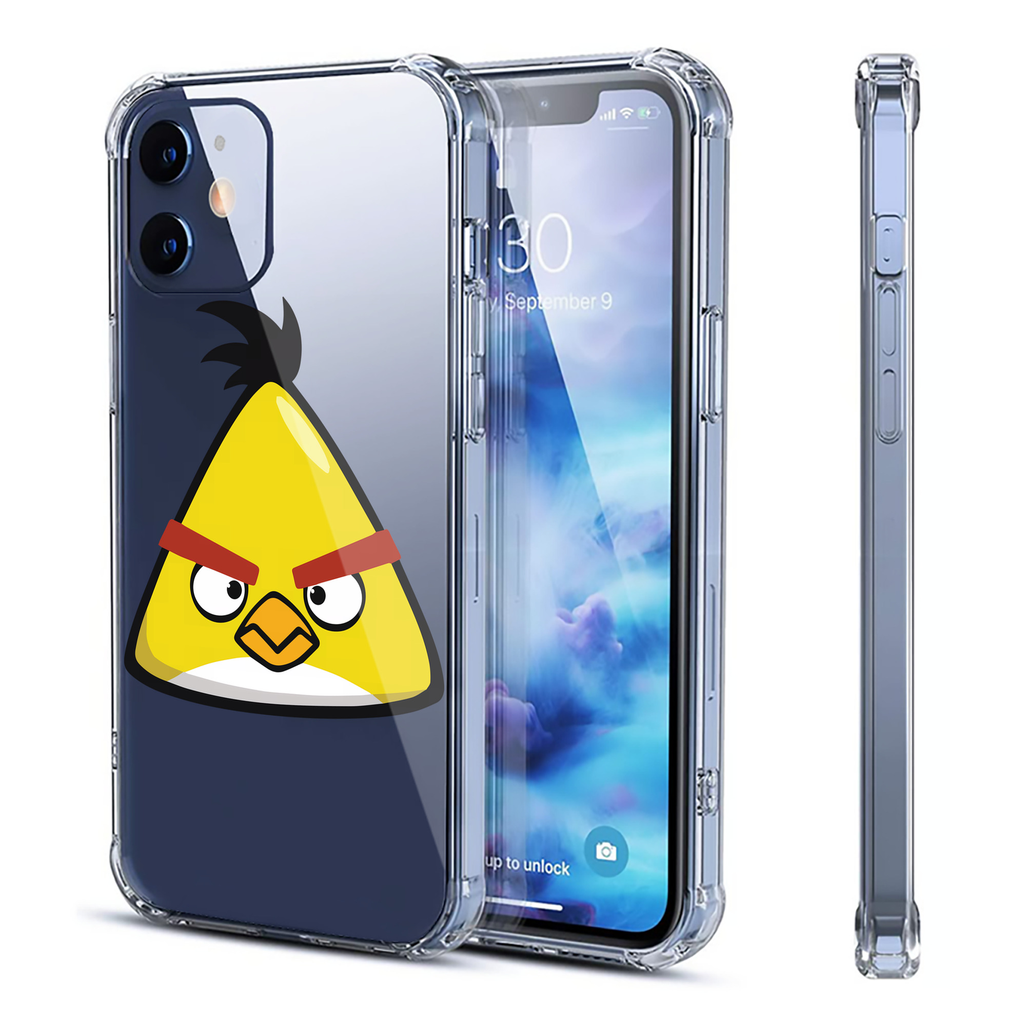 （画像用） Angry Birds アングリーバード 【iPhone 12シリーズ対応】透明スマホケース（クリアソフトケース）